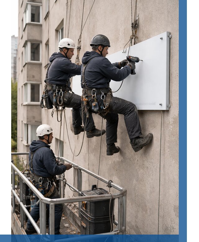 Монтаж табличек и указателей в Кропоткине от 3801 р. | ВЫСОТНИК-Крп