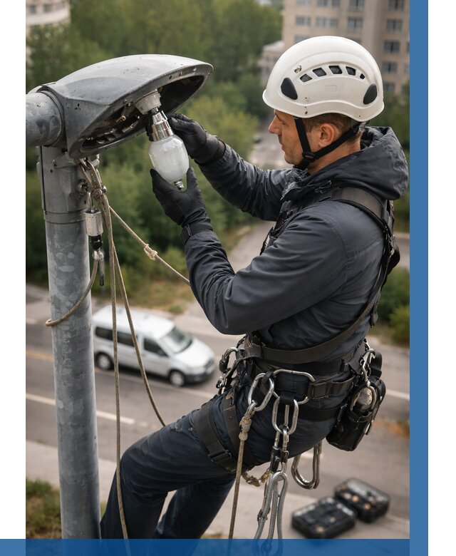 Замена ламп на высоте в Кропоткине от 2715 р. | ВЫСОТНИК-Крп