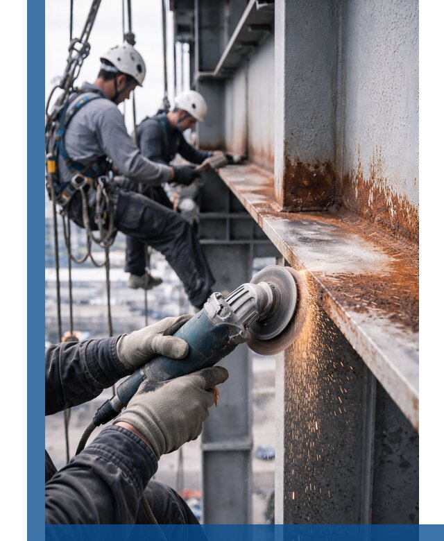 Зачистка металла от ржавчины и подготовка поверхностей в Кропоткине