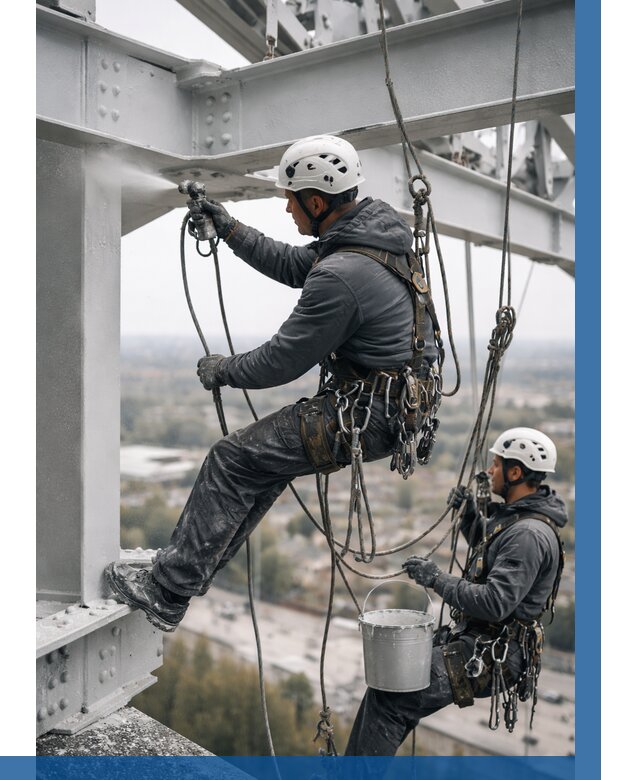 Покраска металлоконструкций на высоте в Кропоткине 380 р |ВЫСОТНИК-Крп