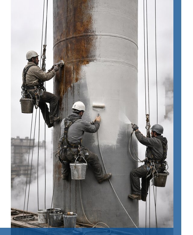 Покраска дымовых труб в Кропоткине от 9230 р. | ВЫСОТНИК-Крп