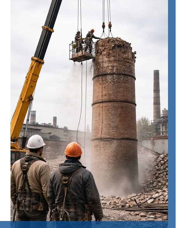 Демонтаж дымовой трубы в Кропоткине от 97731 р. | ВЫСОТНИК-Крп, смета