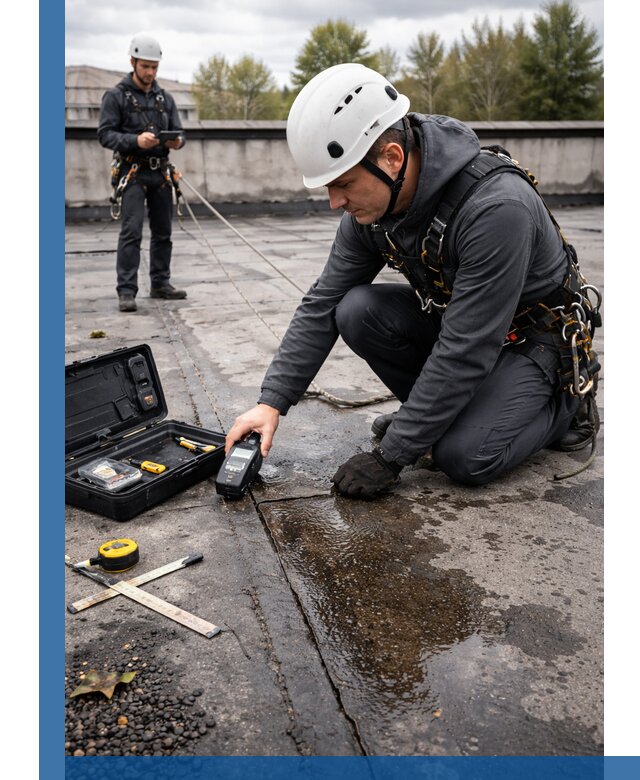 Обследование кровли на протечки и выявление дефектов в Кропоткине