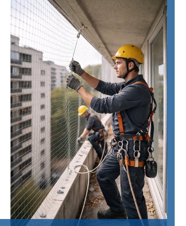 Монтаж сетки от птиц в Кропоткине от 4887 р. | ВЫСОТНИК-Крп