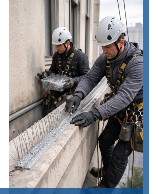 Установка шипов от птиц в Кропоткине от 923 р. | ВЫСОТНИК-Крп